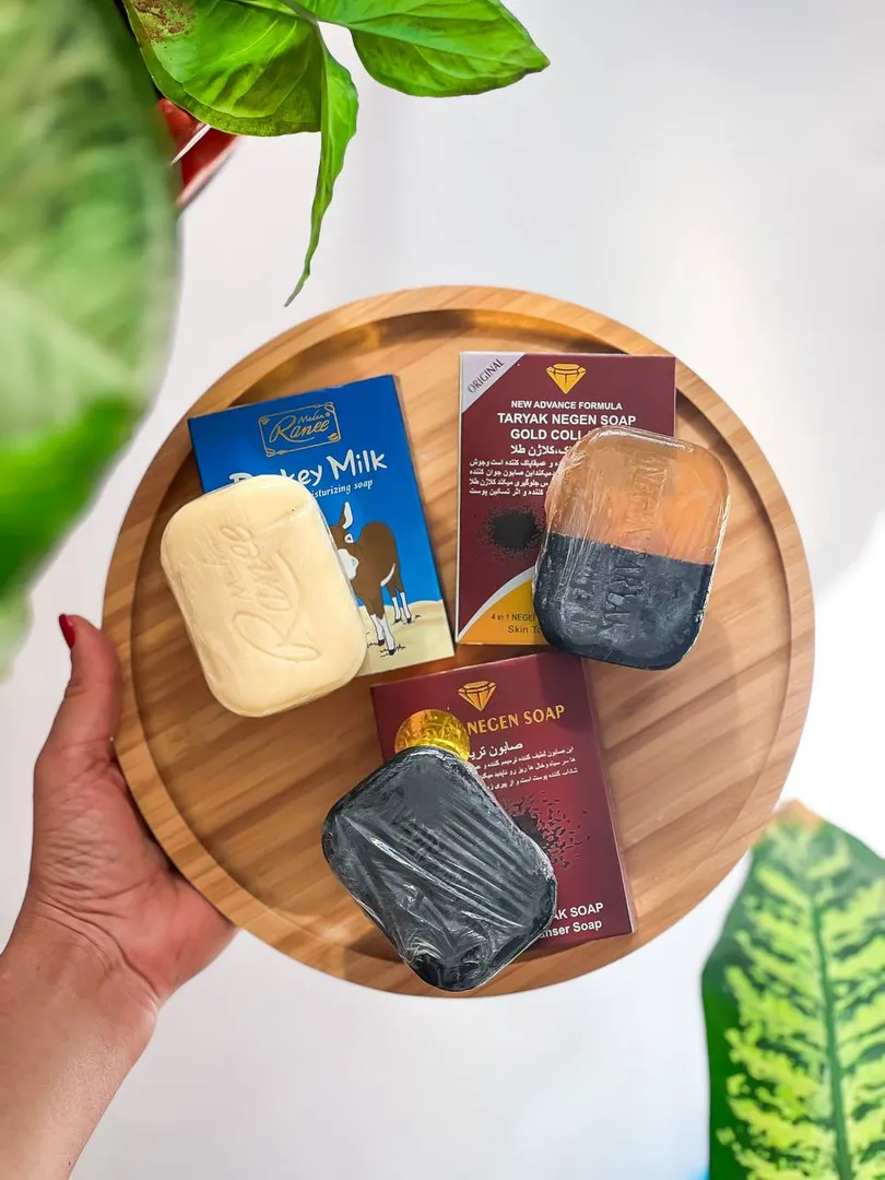 صابون صورت  (شیرالاغ،تریاک خالص،تریاک کلاژن)